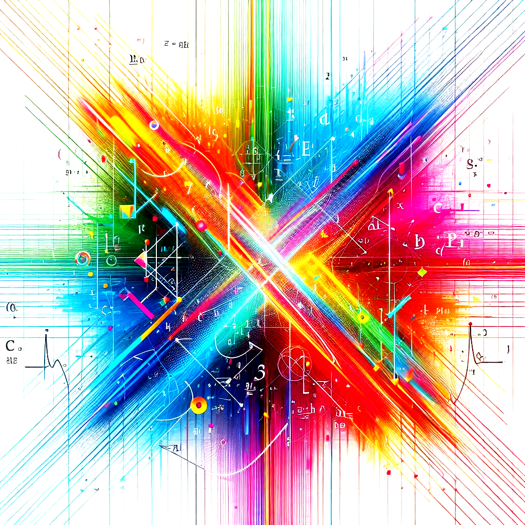 3D colorful representation of a linear equation