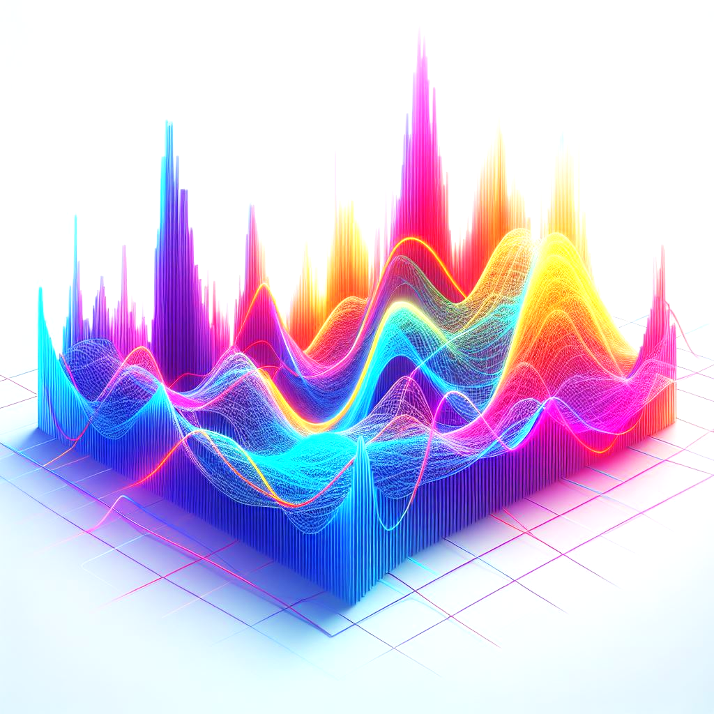 colorful 3D representation of a graph of a line