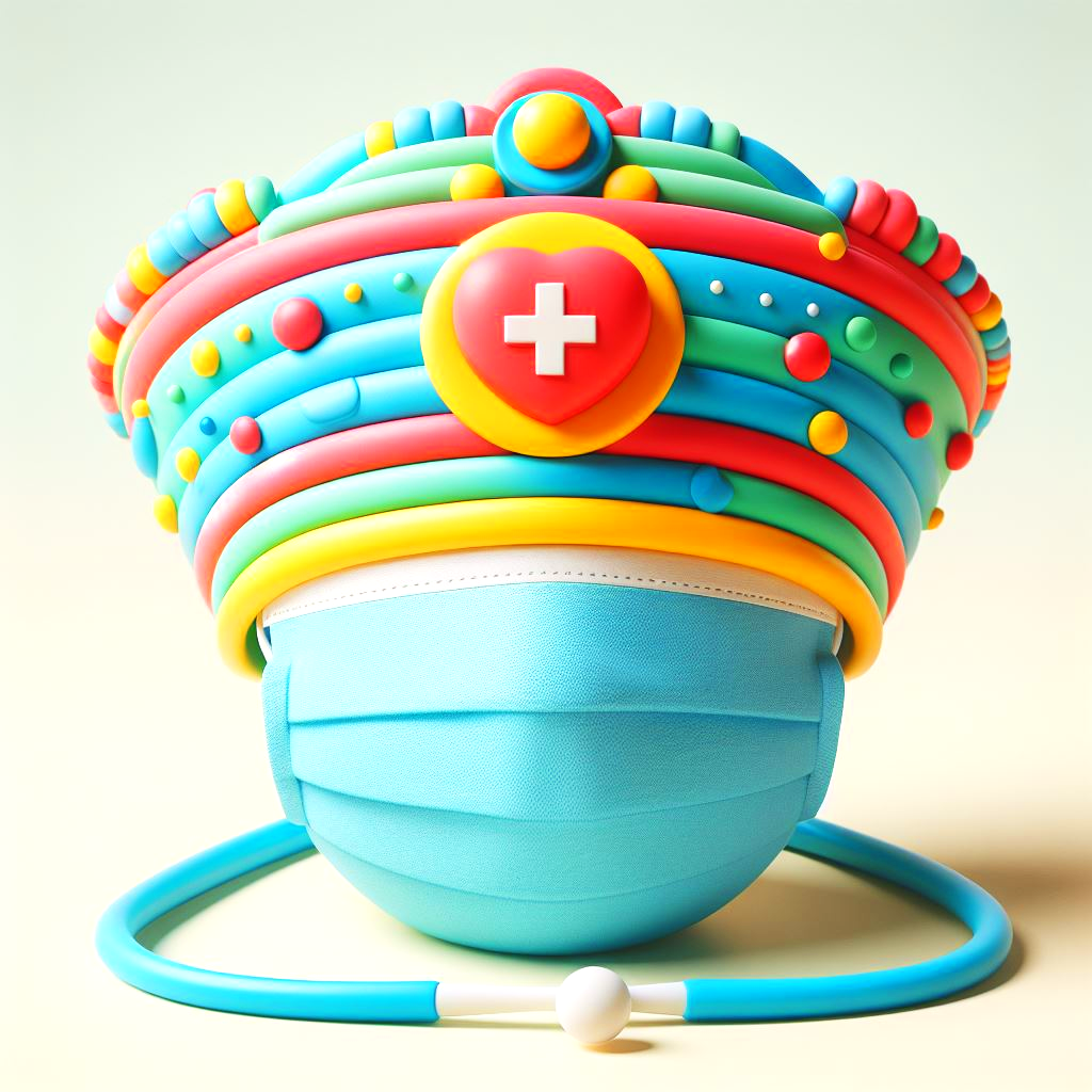 brightly colored nurses headgear