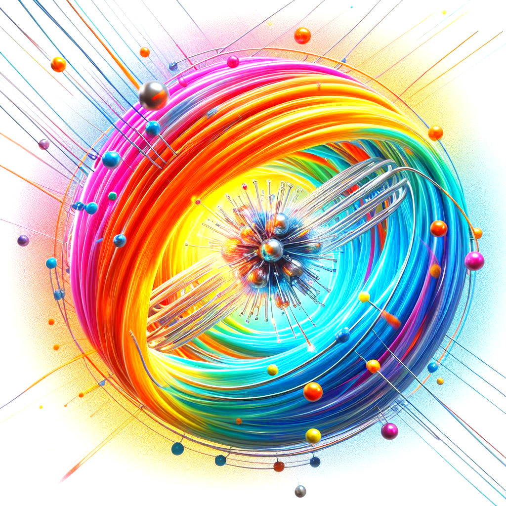 bright colorful vertical light and wave vortex