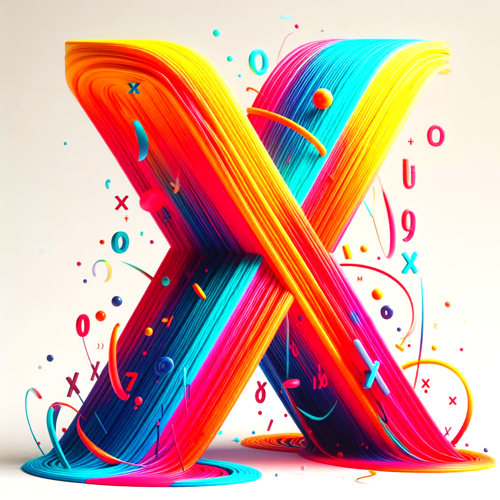 3D colorful x