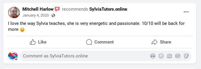 5 star tutoring review by Mitchell