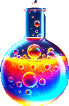 colorful potion in flask